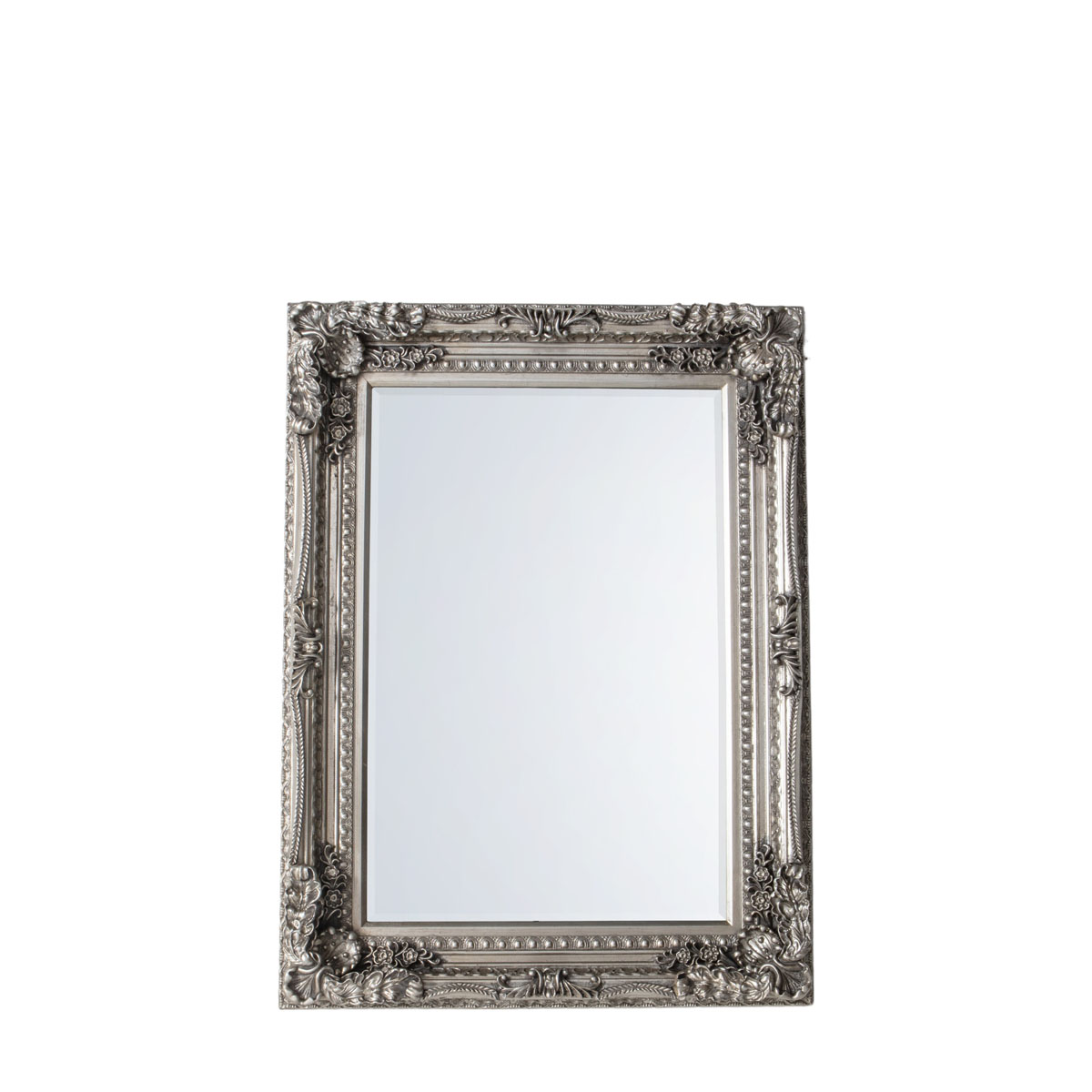 A Baroque style silver Framed Wall Mirror